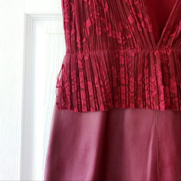 ZARA DRESS LEATHER & LACE SIZE SMALL - Picture 2 of 2